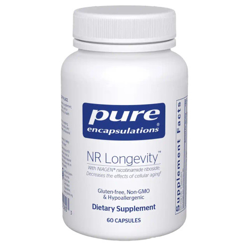NR Longevity 60c label by Pure Encapsulations